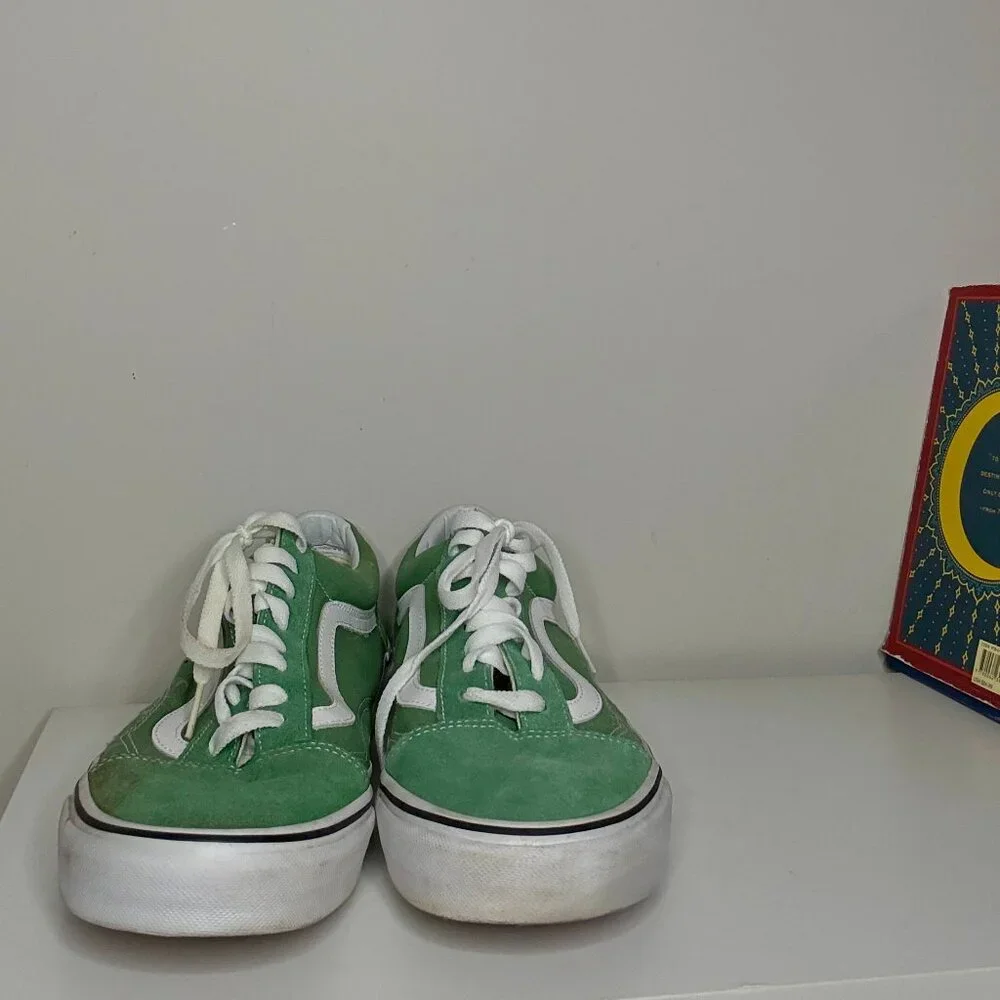 Teal Platform Vans Sneakers - Picture 1 of 4